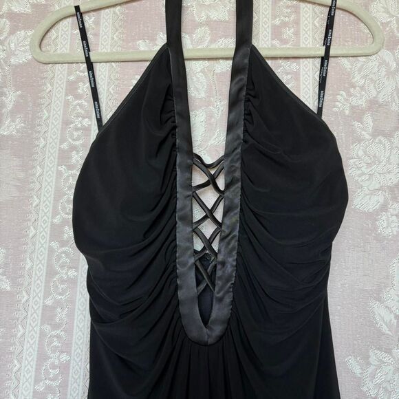 Vintage Nine 2 Nine Black Halter Gown Dress - Picture 1 of 8